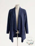 Nic+Zoe Plus Long Back Of The Chair Linen-Blend Cardigan