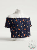Crave Fame Juniors Smocked Off-the-Shoulder Crop Top