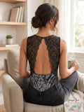 I.N.C. Women?s Velvet and Lace Bodysuit, Size Medium