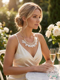 International Concepts Gold-Tone Petal Shaky Statement Necklace