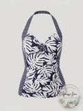 Island Escape Bay of Biscay Halter Tankini Swim Top, Size 6