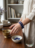 Style and Co Two Piece Set Shell and Bead Stretch Bracelets, Blue