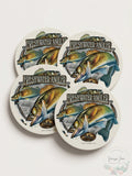 CounterArt Freshwater Angler Absorbent Coasters, Set of 4