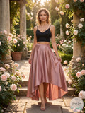 B Darlin Juniors 2-Pc. Lace Top & High-Low Skirt, Size 9