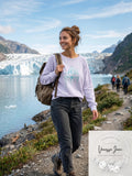 The Mountain Save Our Planet Womens Slouchy Crew Adult small