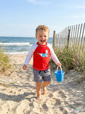 First Impressions Baby Boys Rash Guard and Swim Trunks