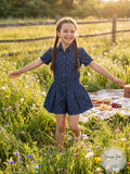 Tommy Hilfiger Toddler Girls Star-Print Cotton Denim Romper