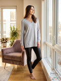 1.State Womens Split-Sleeve V-Neck Top, Size Medium