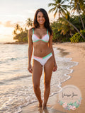 Peixoto Tina Ribbed Triangle Bikini Top