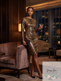 Lauren Ralph Lauren Ocelot-Print Sequined Cocktail Dress
