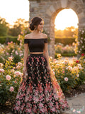 Trixxi Juniors 2-Pc. Off-the-Shoulder Gown
