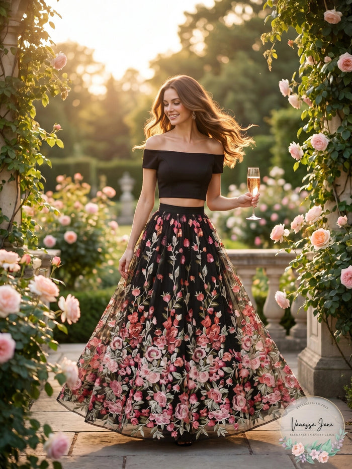 Trixxi Juniors 2-Pc. Off-the-Shoulder Gown