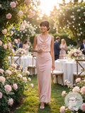 Adrianna Papell Blouson Cowlneck Gown