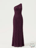Adrianna Papell Womens Asymmetrical Neckline Formal Dress