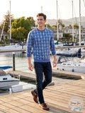 Alfani Mens Jacquard Grid Sweatshirt