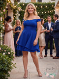 B Darlin Trendy Plus Size Off-the-Shoulder a-Line Dress