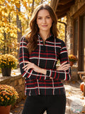 Charter Club Petite Linear Half-Zip Jacket
