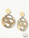 Rachel Rachel Roy Gold-Tone Snake Disc Drop Earrings