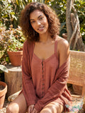 Free People Womens Dream Weaver Tank Top, Brown, Size Small