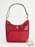 Giani Bernini  Pebble Crocodile Hobo Bag, Red