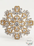Charter Club Gold-Tone Crystal Heart Cluster Pin