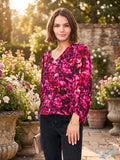Vince Camuto Printed Peplum Blouse, Size XS