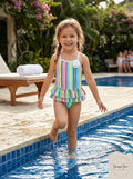 First Impressions Baby Girls Striped Swimsuit, Size 24Mo