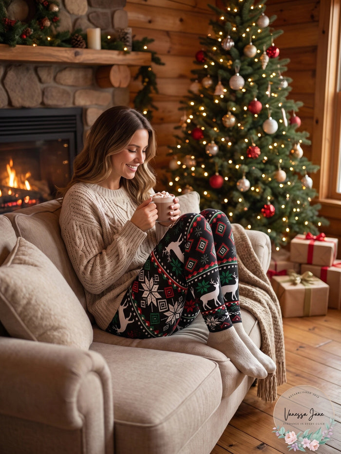 Planet Gold Juniors' Printed Holiday Leggings