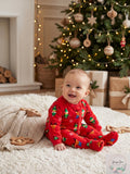 Matching Family Pajamas Infants Elf Footed Pajamas, Size 12Months