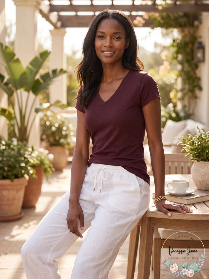 Inc International Concepts Short Sleeve Ribbed V-Neck Top, Size XS