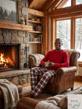 Family Pajamas Mens Knit Henley Pajama Top, Size S