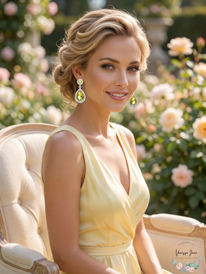 Charter Club Pave and Stone Drop Earrings