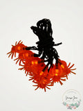 UltraLED Battery Operated Spider Cap Twinkle Light String, Orange