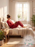 Jenni Long Sleeve Waffle Pajama Top, Size XL