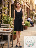Style & Co Petite Sleeveless Tie-Front Dress