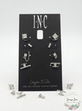 I.n.c. Silver-Tone 4-Pc. Set Crystal Stud Earrings