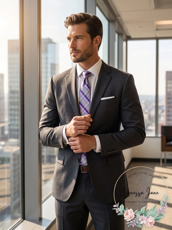 Van Heusen Mens Grid Necktie