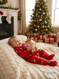 Matching Family Pajamas Infants Elf Footed Pajamas, Size 12Months