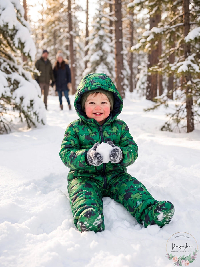 First Impressions Baby Boys Hooded Footed Bunting Snowsuit
