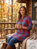 Lauren Ralph Lauren Plaid Roll-Tab-Sleeve Twill Shirt