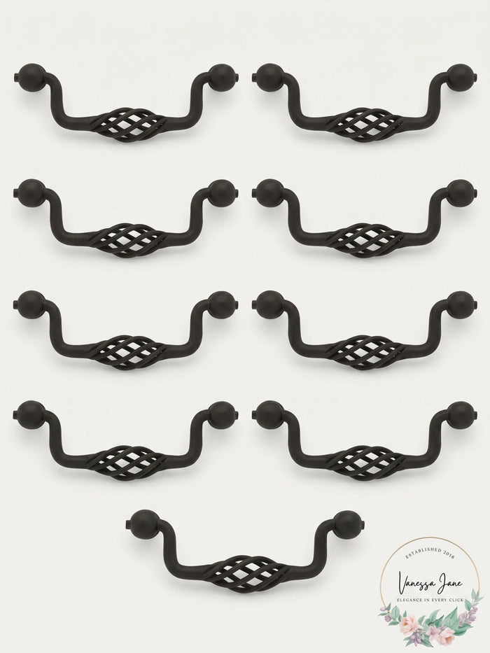 Lot of 7 Liberty Hardware PN0527 Forged Iron II 3-3/4 Inch Birdcage