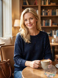 NIC+ZOE Falling Stars Embellished Sweater