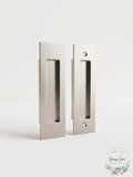 Emtek Dummy Narrow Modern Rectangular Pocket Door Handle Set
