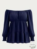 Kiss and Tell Trendy Plus Size Tiered Smocked-Cuff Top, Size 3X