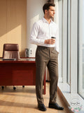 Lauren Ralph Lauren Mens Classic-Fit Stretch Plaid Flannel Dress Pants, 34x32