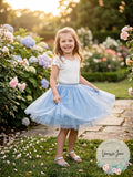 Sergent Major Girls  Blue Tulle Skirt With Sequins, Size 9