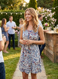 Aqua Paisley Dress, Size Small
