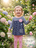 Kids Headquarters Baby Girls 2-Pc. Striped Floral-Print Top & Leggings Set