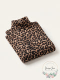 Beach Lunch Lounge Womens Animal Print Knit Knit Top Brown
