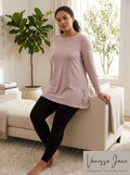 Ideology Plus Size Space-Dyed Crisscross-Side Tunic